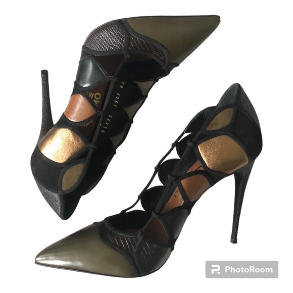 Salvatore Ferragamo Felisia Iguana Stilettos Sz6, Brand New - Picture 3 of 11